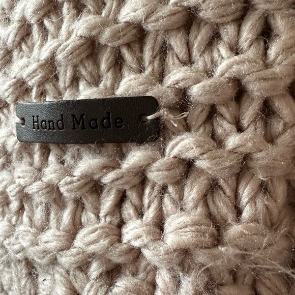 Wishlist Dusty Rose Thick Knitted Knotted Big Sleeved Open Front Midi Cardigan - Picture 10 of 10